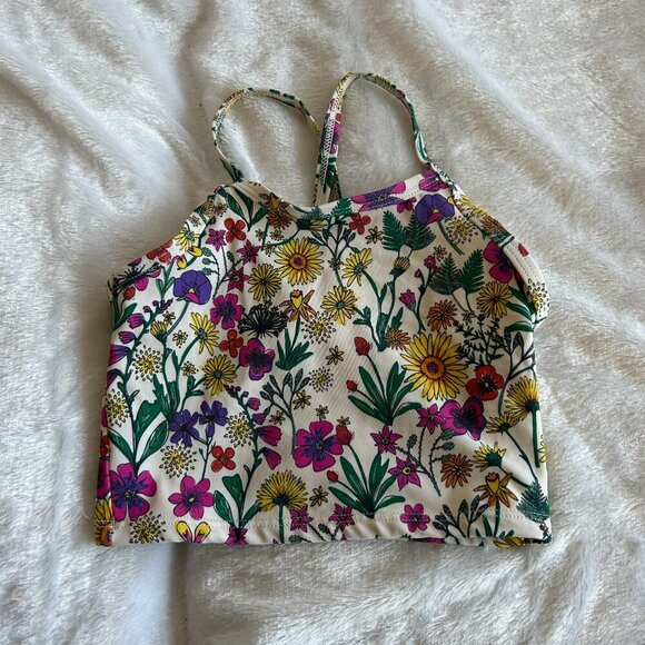 Hanna Andersson Other - Hanna Andersson Girls Swim Top Size 110 Kids Size 5 White Floral Top ONLY